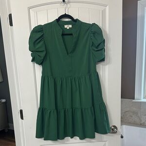 Entro Emerald Green Dress with pockets